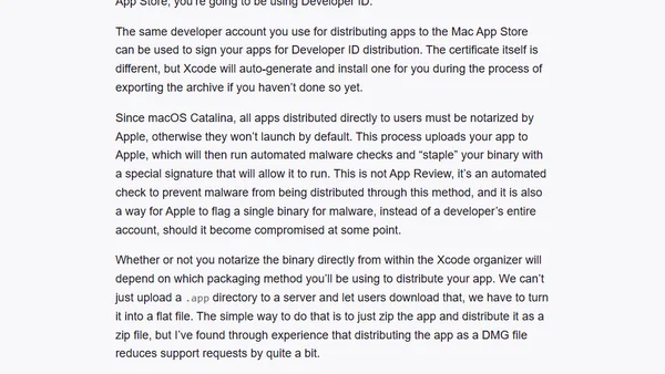 Distributing Mac apps outside the App Store, a quick start guide