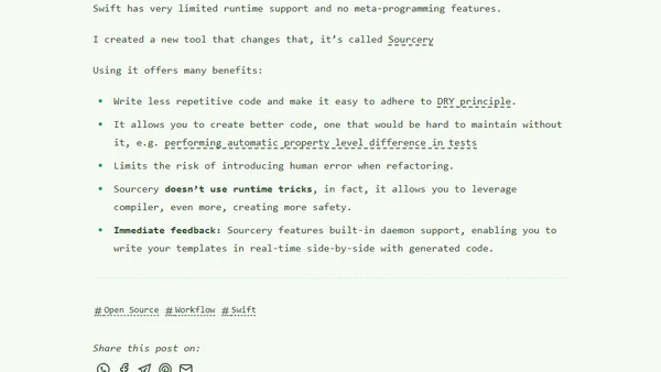 Meta-programming in Swift