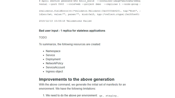 On managing Kubernetes YAML manifests
