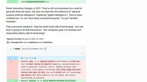 The evolution of OpenAI's mission statement
