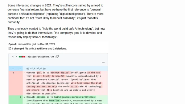 The evolution of OpenAI's mission statement