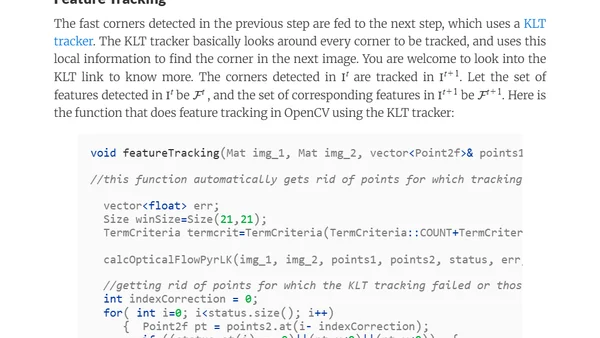 Monocular Visual Odometry using OpenCV