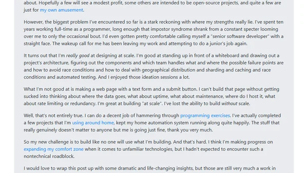 Designing without scale: program like nobody will use it