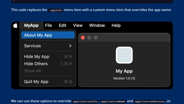 Customizing the macOS About Panel in SwiftUI
