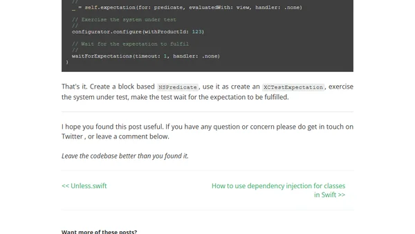 XCTest closure based expectations