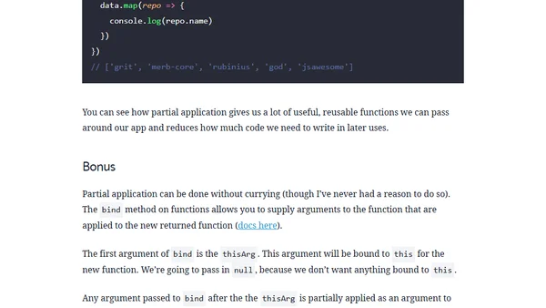 Just Enough FP: Partial Application