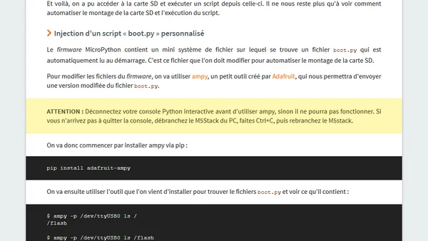 MicroPython sur le M5Stack