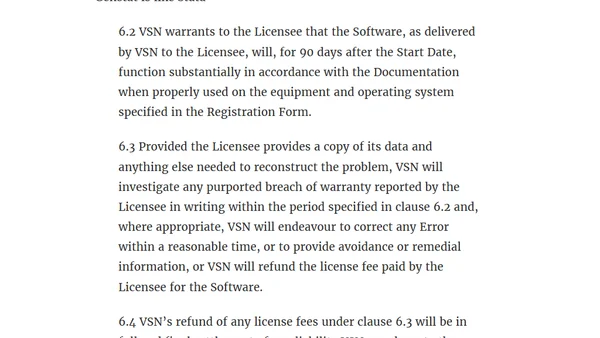 Absolutely no warranty?