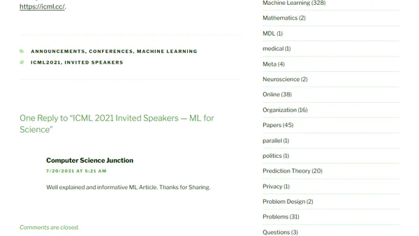 ICML 2021 Invited Speakers — ML for Science