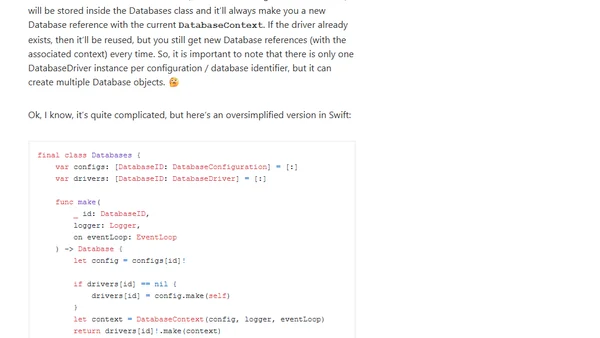 The abstract Vapor service factory design pattern