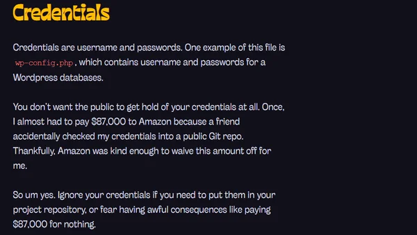 What to add to your Gitignore File