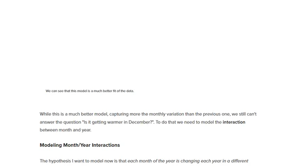 Is December getting warmer? Modeling weather data in NJ