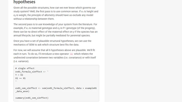 Structural Equation Modeling in R