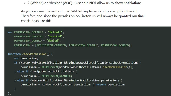 Notify me … the Notification API in use