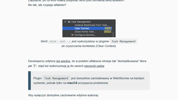 Jak napisać 'Ź' w WebStorm na macOS?