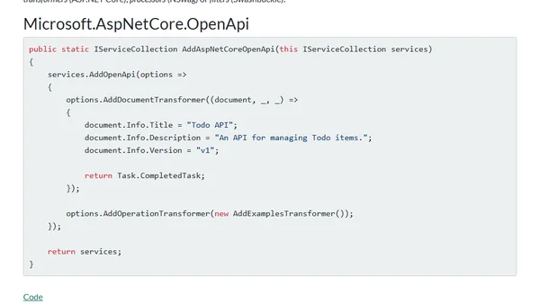 What's New for OpenAPI with .NET 9