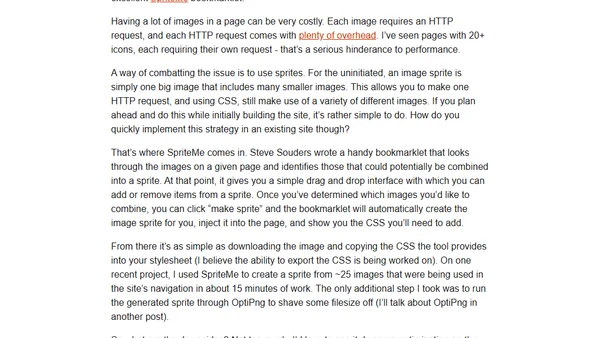 Performance Toolbelt: SpriteMe