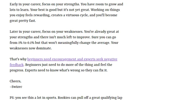 Feedback is a strange thing