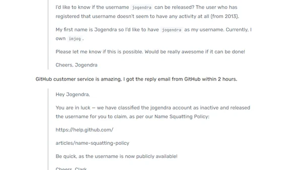 Changing My GitHub Username