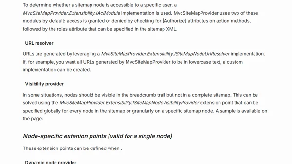 MvcSiteMapProvider 2.1.0 released!