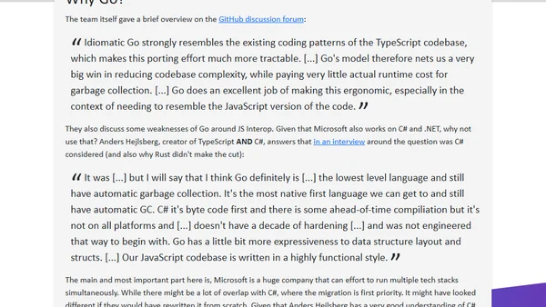 TypeScript-Go: A 10x Faster TypeScript without .NET but in Go