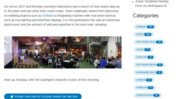 VMworld 2017 Europe Monday
