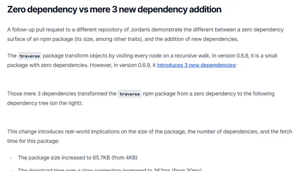 Zero Dependency JavaScript is the Future?
