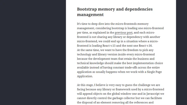 Orchestrating micro-frontends
