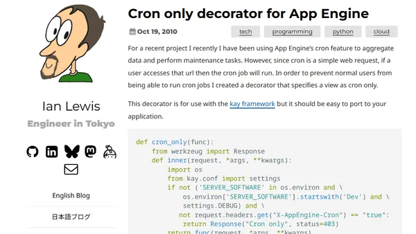 Cron only decorator for App Engine