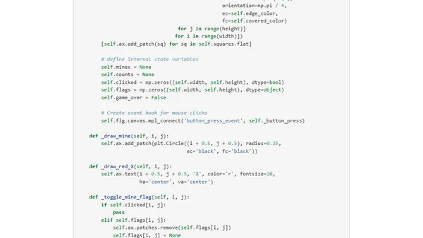 Minesweeper in Matplotlib