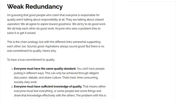 Everyone is NOT Responsible for Quality