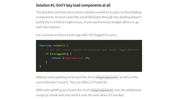 The Duality of CLS with Lazy Loading Components