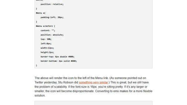 Mobile Navigation Icons