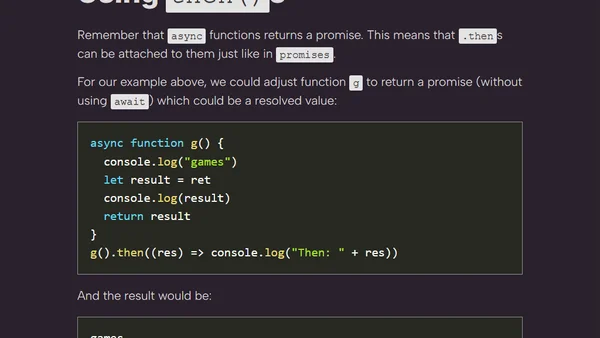 Async/Await in Javascript