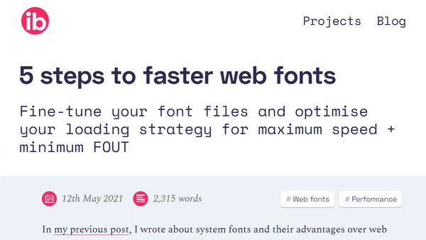 5 steps to faster web fonts