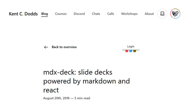 mdx-deck: slide decks powered by markdown and react