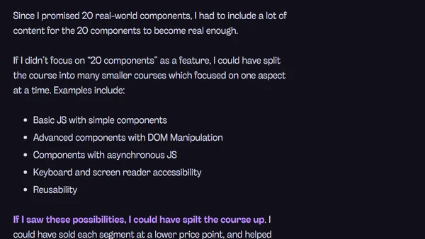 8 lessons I learned from spending 4 years writing one course — Learn JavaScript