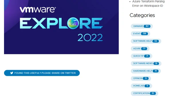 VMware Explore 2022 US Dates