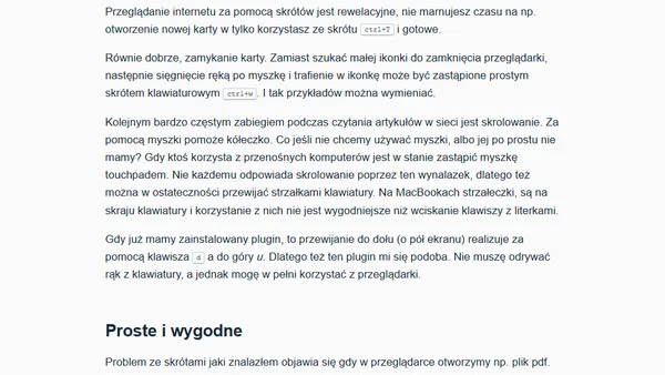 Vimium — plugin do Twojej przeglądarki