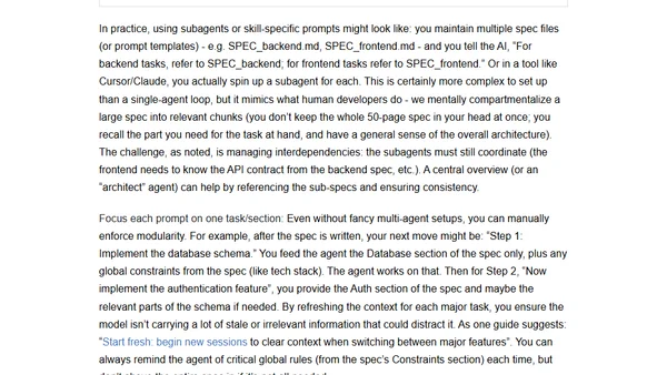 How to write a good spec for AI agents