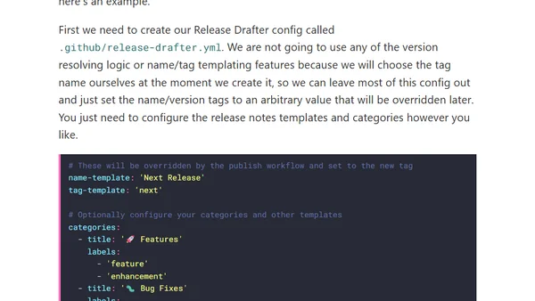 Creating GitHub Releases automatically on tags