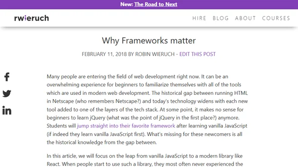 Why Frameworks matter