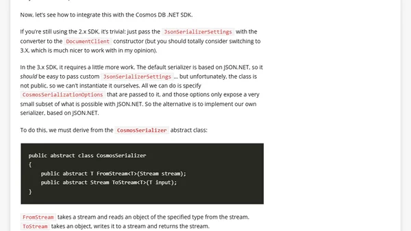 Handling type hierarchies in Cosmos DB (part 2)