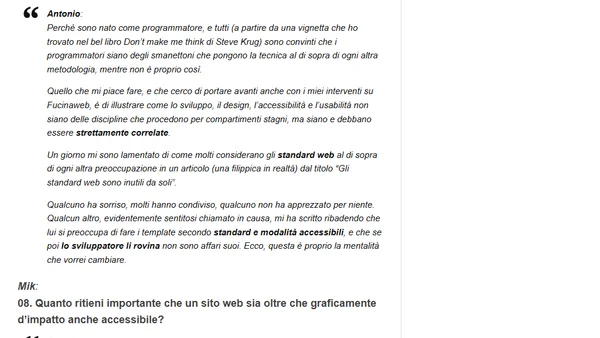 Intervista ad Antonio Volpon, Web Project Manager