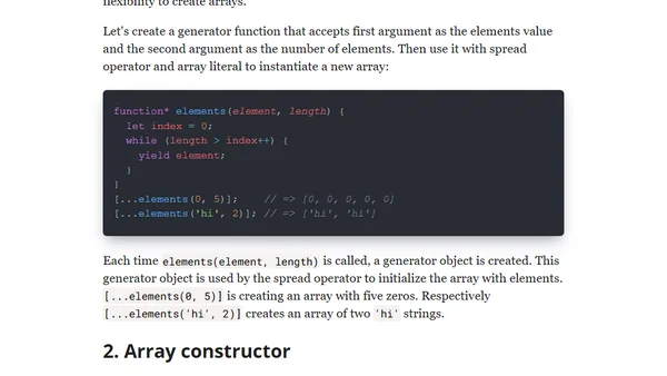 Power Up the Array Creation in JavaScript