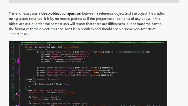 Comparing Objects using JSON in PowerShell for Pester Tests