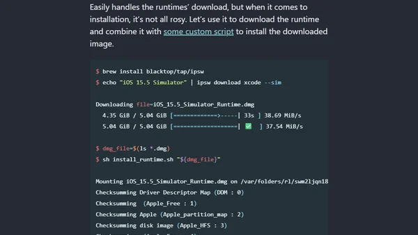 How to install old iOS Simulator Runtimes from Command-line
