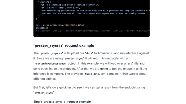 Asynchronous Inference with Hugging Face Transformers and Amazon SageMaker