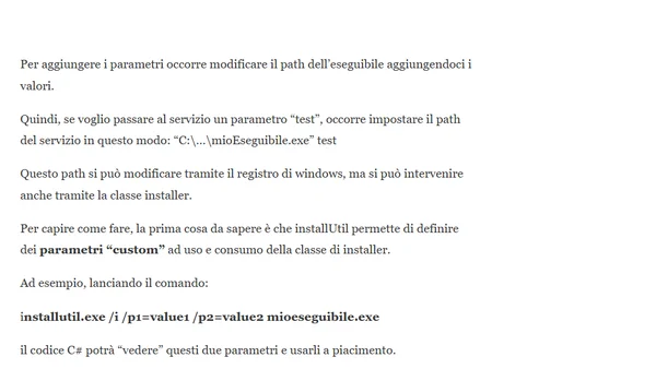 Creare e installare un Windows service in .NET Framework:
