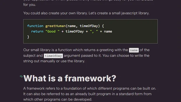 Library vs Framework